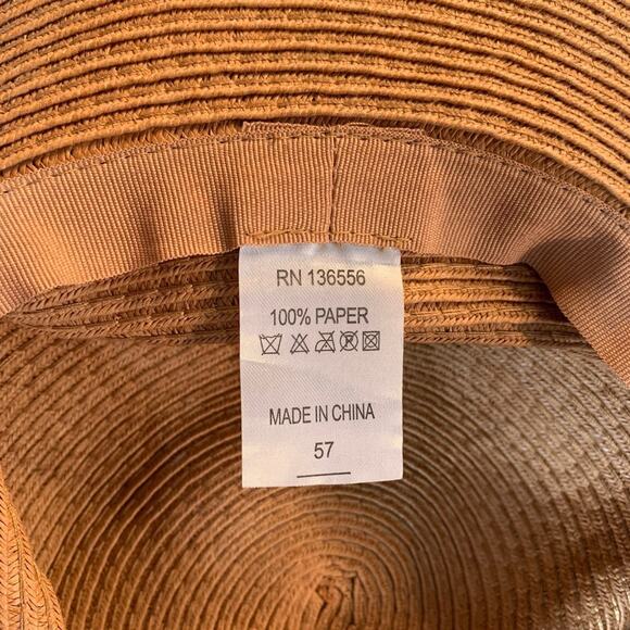 Women's Wide Brim Floppy Paper Straw Sun Hat Beach Resort Pool Summer Pineapple - Picture 8 of 12